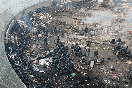 Polizei am Maidan-Platz